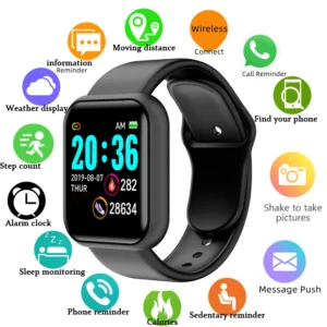 Montre intelligente multifonctionnelle hommes femmes Bluetooth connecté téléphone lecteur de musique Fitness Sport
