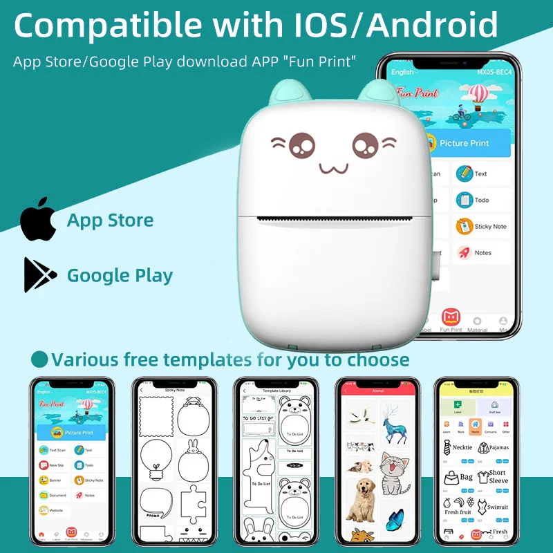 Imprimante portable C9 mini HD, imprimante d'étiquettes adhésives, imprimante thermique de poche Bluetooth avec papier