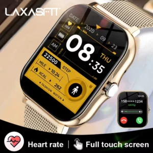 LAXASFIT nouvelle montre intelligente plusieurs modes de sport moniteur de sommeil trouver téléphone Bluetooth appel