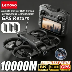 Drone Lenovo Z906 8K HD Aérien Intelligent avec Évitement d'Obstacles, Télécommande à Grand Écran, Pliable, Moteur