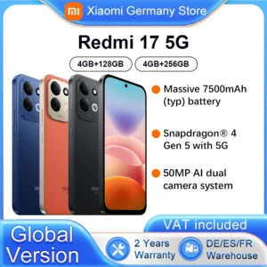 Version Globale du Smartphone Redmi 17 5G, Écran 6.9', Processeur Snapdragon@ 4 Gen 5 avec 5G, Batterie 7500mAh, Charge