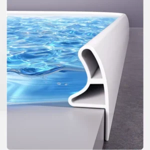 1 pièce Bande de seuil de douche en silicone, 1/2/3 mètres, flexible et découpable, pour la retenue de l'eau