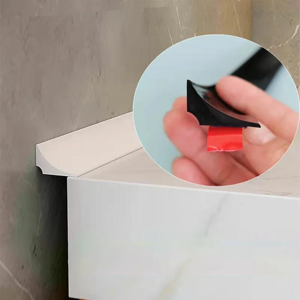 Bande d'étanchéité en Silicone pour butée d'eau, barrière de retenue pour salle de bains, cuisine, douche, barrière