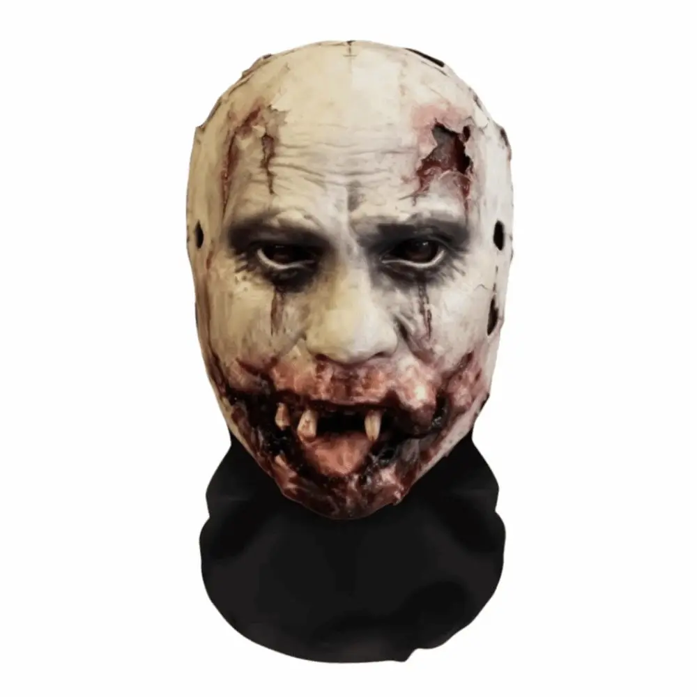 Masque d'Halloween effrayant en forme de crâne élastique, masque de tête réaliste et créatif imprimé 2D, accessoire de