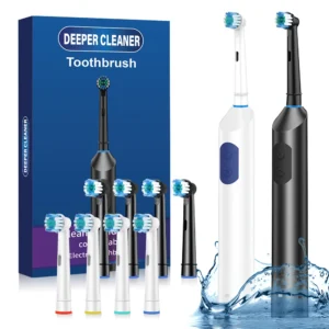 Brosse à dents électrique rotative à minuterie intelligente, réglage du nettoyage des dents en 5 Modes, brosse à dents