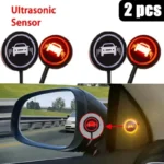 Système de détection de radars d'angle mort de voiture, 2 pièces, voyant d'avertissement, Micro capteur, changement de