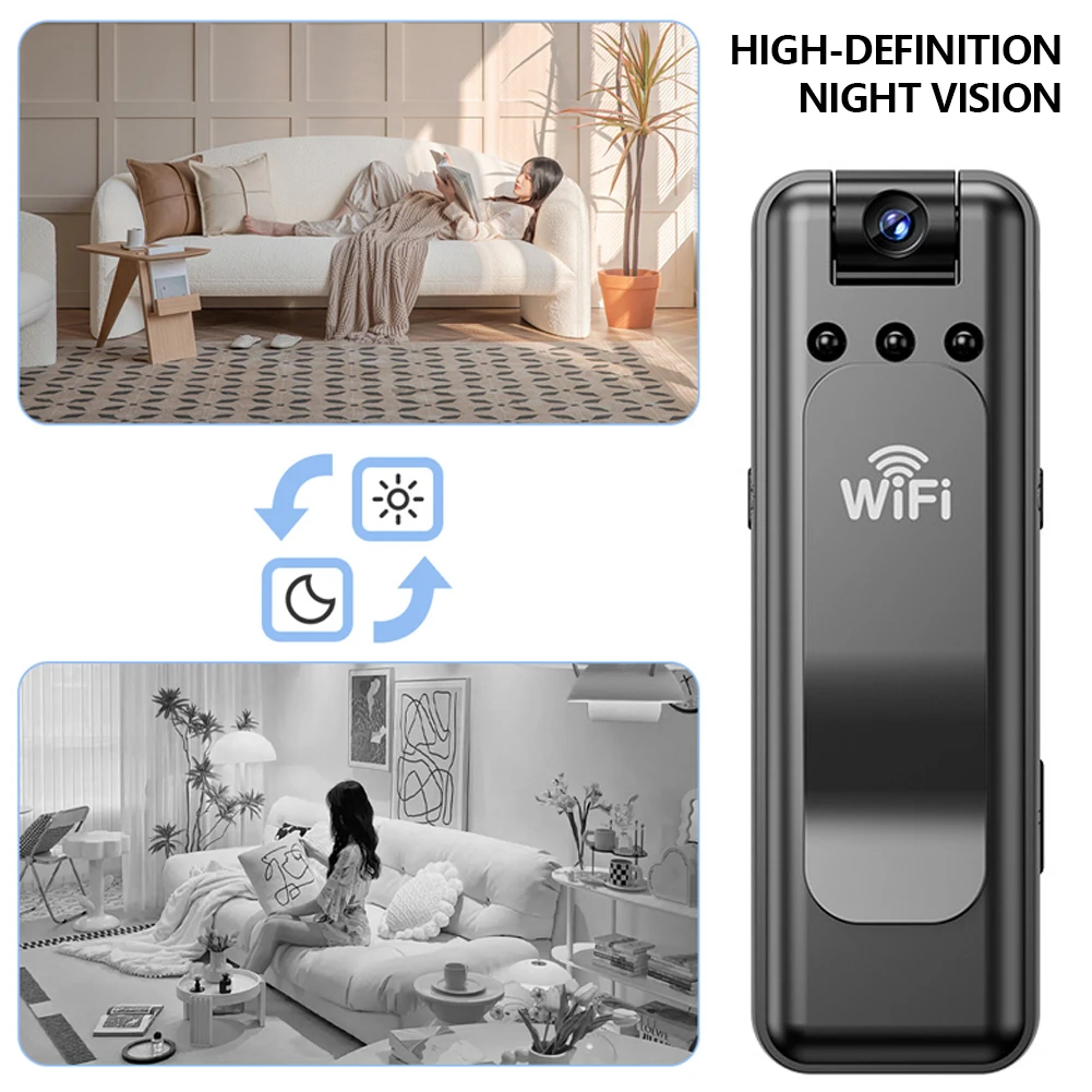 Mini caméra de Surveillance sans fil WiFi, enregistrement Audio vidéo universel, caméra de détection de mouvement
