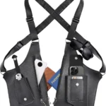 Sac tactique double épaule et bandoulière antivol dissimulé, sac de poitrine réglable multi-poches pour homme