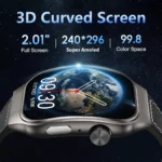 LAXASFIT 2.01 pouces écran incurvé montre intelligente pour hommes Bluetooth 5.3 HD appel plusieurs Modes de sport