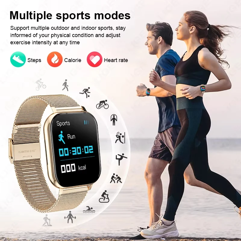 LAXASFIT nouvelle montre intelligente plusieurs modes de sport moniteur de sommeil trouver téléphone Bluetooth appel