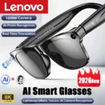 Nouvelles lunettes intelligentes AI améliorées Lenovo, caméra de prise de vue HD 8K 1600W, photo, appel vocal,