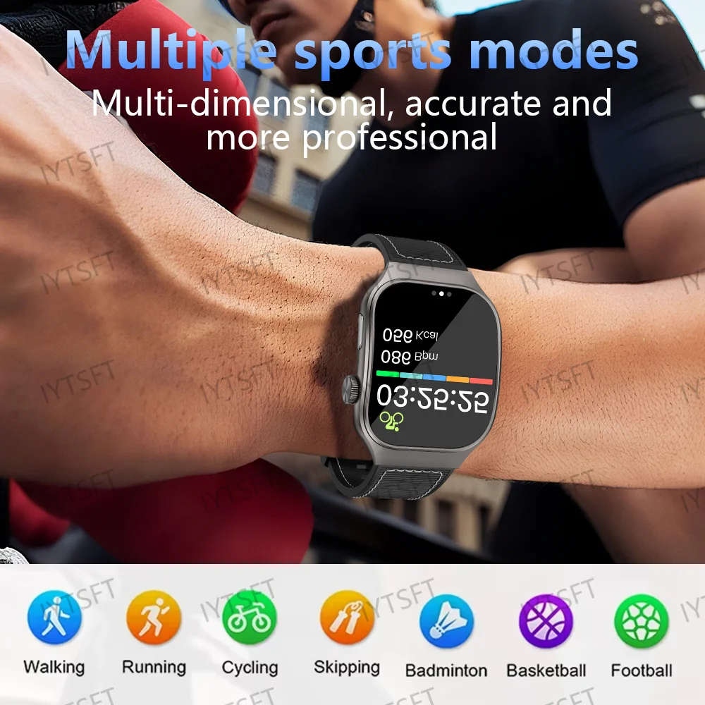 LAXASFIT 2.01 pouces écran incurvé montre intelligente pour hommes Bluetooth 5.3 HD appel plusieurs Modes de sport