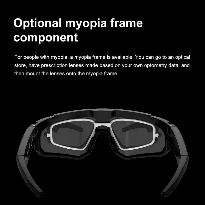 Lunettes Intelligentes IA Lenovo ChatGPT avec Caméra 8K 2400W, Anti-tremblement, pour Cyclisme, Vidéo & Photo, Lunettes