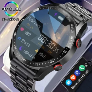 Montre connectée sport homme femme, écran HD, ECG+PPG, appel Bluetooth, suivi GPS, moniteur de fréquence cardiaque,