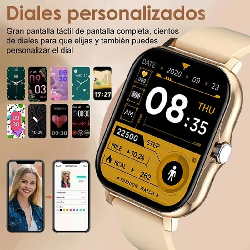 LAXASFIT nouvelle montre intelligente plusieurs modes de sport moniteur de sommeil trouver téléphone Bluetooth appel