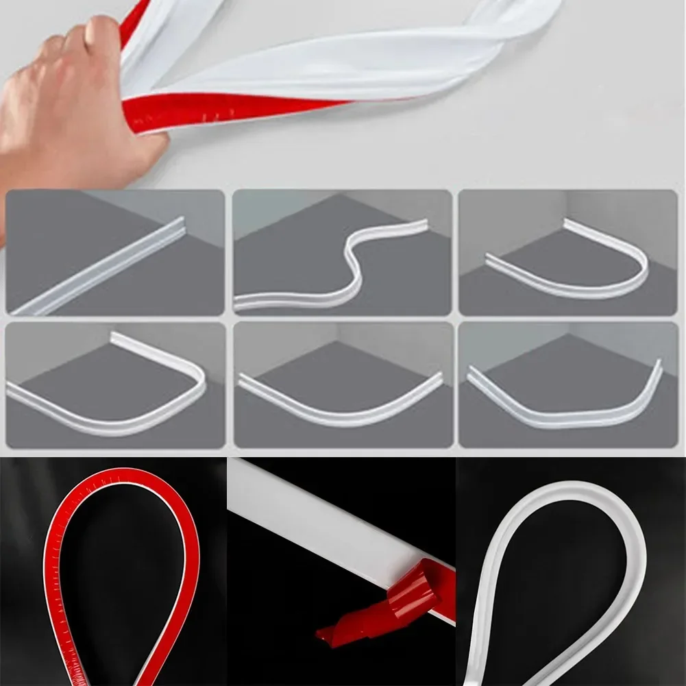 Barrière de douche en caoutchouc et Silicone, bouchon d'eau, bande étanche pour salle de bains, bande de retenue d'eau,